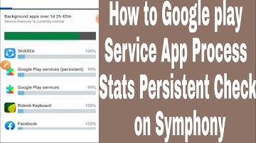 How to Google play Service App Process Stats Persistent Check on Symphony