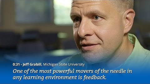 Jeff Grabill on the importance of feedback to learning