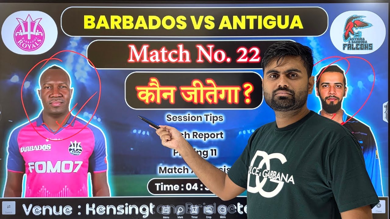 Antigua vs barbados cpl 2025 22nd match prediction, abf vs br today cpl match prediction