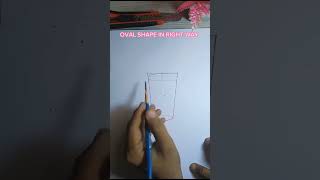 DRAW A OVAL IN RIGHT WAY  #drawing #trending