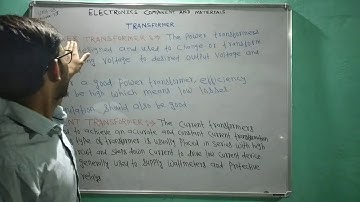 POWER TRANSFORMER & CURRENT TRANSFORMER (LECTURE-03  UNIT-03)ELECTRONICS COMPONENT AND MATERIALS
