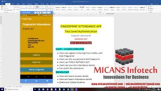 FINGERPRINT ATTENDANCE APP TWO LEVEL AUTHENTICATION ANDROID PROJECT