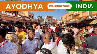 Ayodhya India walking tour 2024 🇮🇳 Downtown Walk after opening Ayodhya Ram Mandir