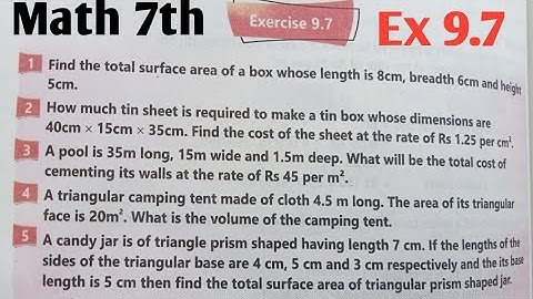 Exercise 9.7 Class 7th Math new course kpktbb and ptb 2023| Class 7th Math SNC PTB and kpk 2022