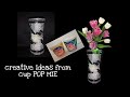 DIY creative ideas from cup POP MIE | used tin cans craft ideas | #recyclingideas