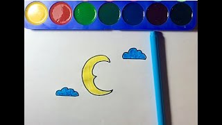 Как нарисовать 🌘 🌑 🌒 🌓 🌔 🌚 🌝 🌛 🌜 луну легко и просто / draw a moon