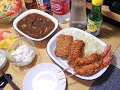 【宅飲み晩酌】マグロフライとエビフライ 自家製カレー【昨日の晩酌】