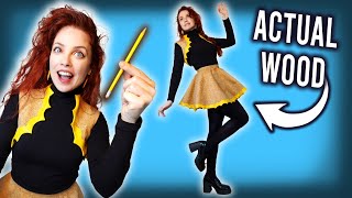 I made a pencil outfit! (Yep, it's wood)