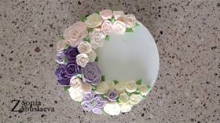 Нежный торт с кремовыми розами. Цветы из крема! Cake with buttercream flowers Нежный торт с кремовыми розами. Цветы из крема! Cake with buttercream flowers
