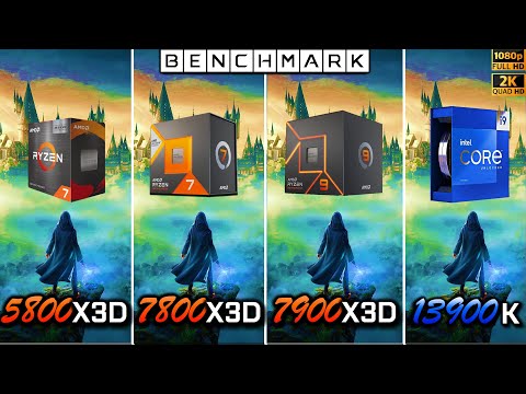 Ryzen 7 5800x3d vs 7 7800x3d vs 9 7900x3d vs Intel i9 13900K / Test / 1080p - 1440p / RTX 4090