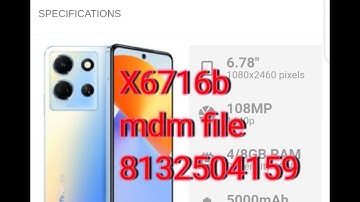 X6716B INFINIX Note 30 5G TASTED MDM REMOVE FILE BY DANY-SONIC