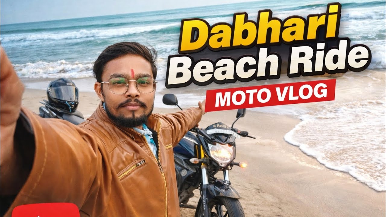 || Hidden Beach Ride in Surat😍|| Dabhari Beach Moto Vlog|🏍️