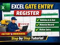 Excel Gate Entry Sheet | A Gate Data Entry Register for Factory & Warehouse | Step by Step