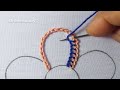 Modern Hand embroidery Flower Design Amazing Puffed Petal Flower Embroidery Easy Needle Work Tutoria