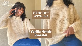 Attempting to crochet a sweater using ONLY mohair | Crochet With Me Ep. 15