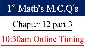 fsc maths online | ics math online | 1st year Math online book 1 ch 12 Math Chapter 12 Solution tri