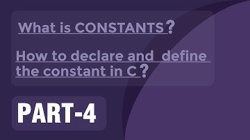 what is constants in c programming  with an example |