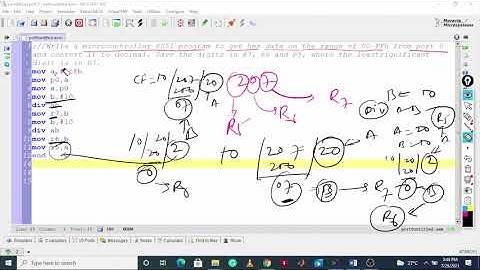 hexadecimal to decimal conversion using 8051