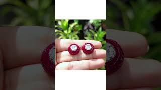 Princess Ruby Stud Earrings from our Signature Collection #jewelry