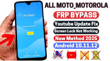 All Moto/Motorola FRP Bypass 2025 (Android 11/12) Screen Lock Not Working - Fixed Can