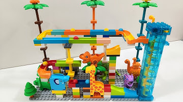 Epic LEGO Duplo Marble Race | Colorful Tracks & Crazy Drops!