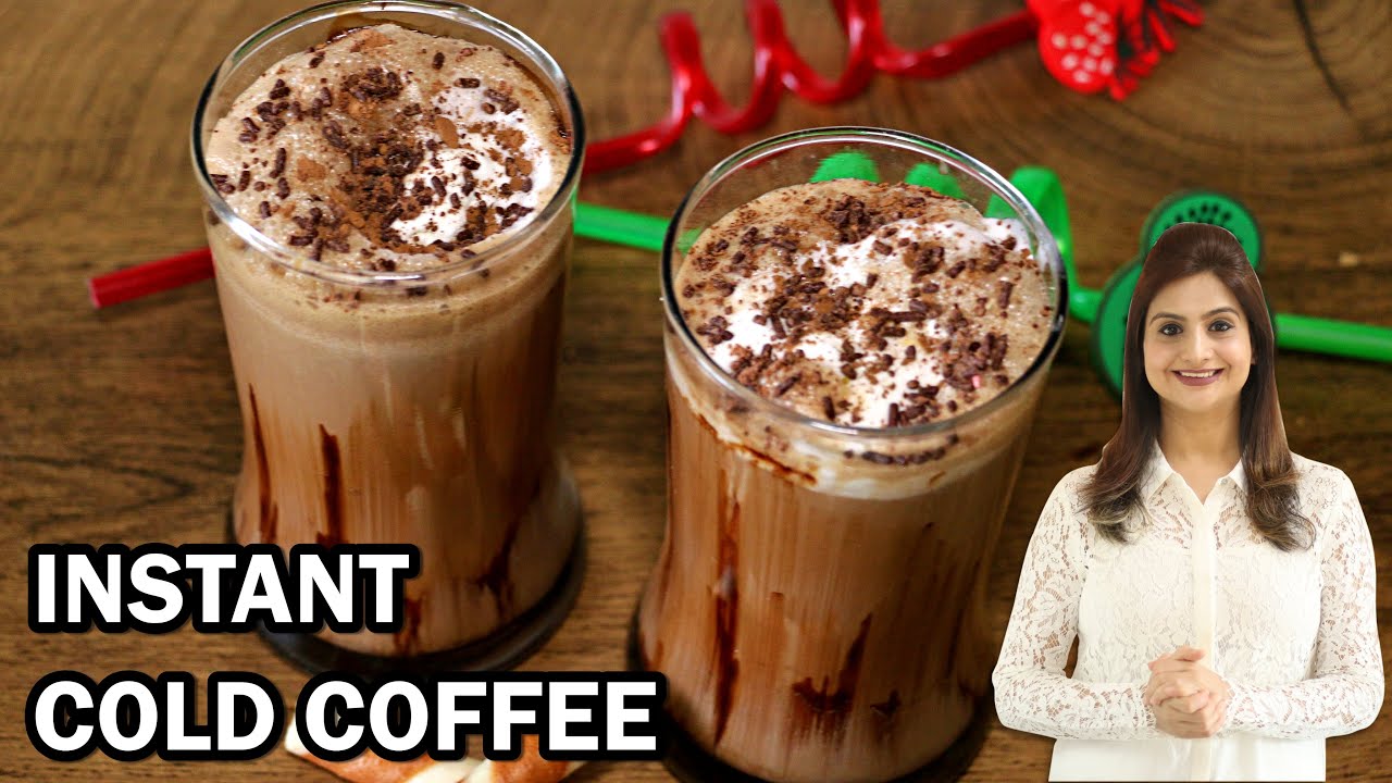 How To Make Creamy Cold Coffee Instantly - Iced Coffee Recipe | Kanak