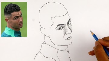 Cristiano Ronaldo Drawing | How to Draw Ronaldo Step by Step | Easy Pencil Sketch