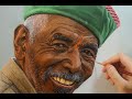 Acrylic Portrait Painting On Paper | Realistic Painting Of An Indian Old Man | BornAdroit