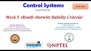 WEEK 5, Routh-Hurwitz Stability Criteria