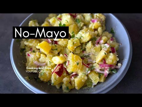 Potato Salad  Without Mayo | Healthier Potato Salad | Cooking and Cups