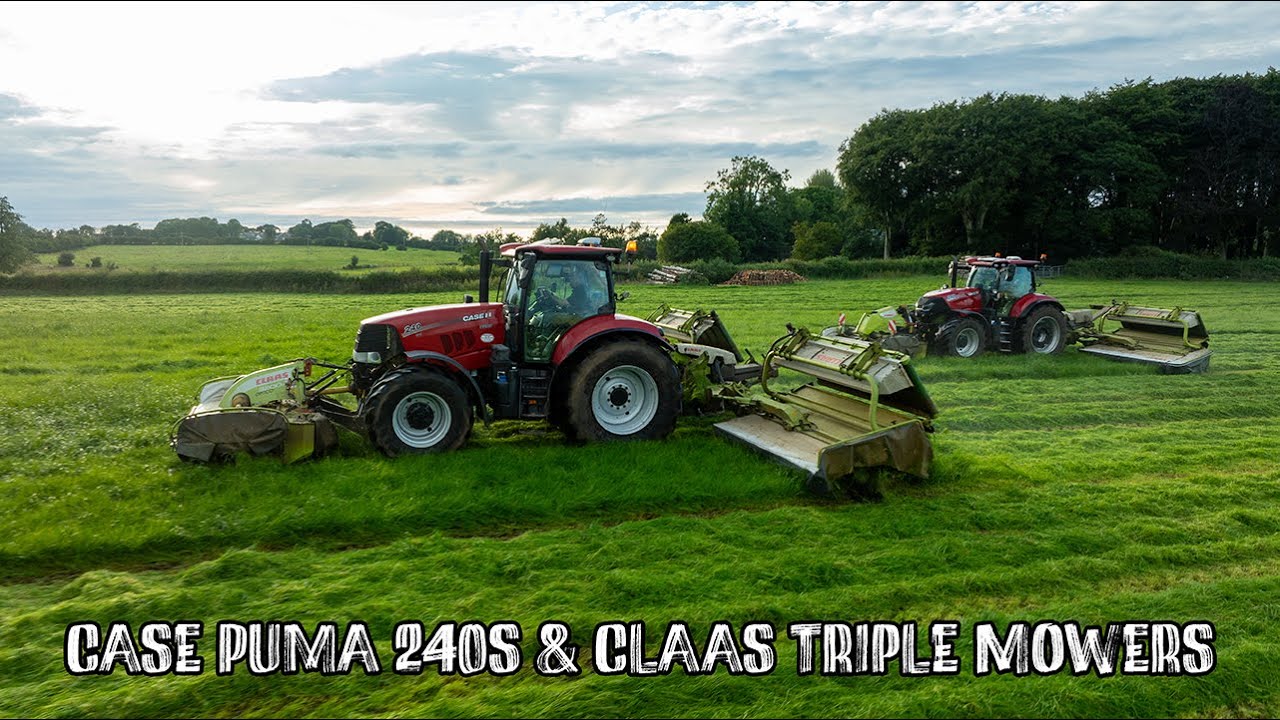 Battle of the Case IH Puma 240s | Mowing Second Cut Grass