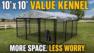 10’ x 10’ Value Kennel – Large Outdoor Dog Run for Backyard (Easy Setup & Weather Protection)