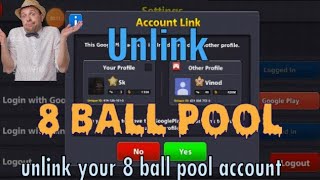 how to remove Facebook/gmail from 8 Ball pool | Unlink 8 ball pool account from gmail/facebook Acc..