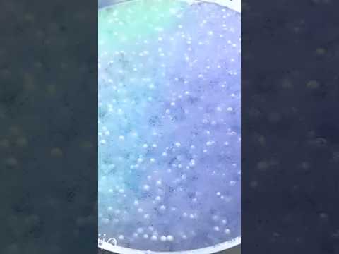 ☔️雨色しゅわしゅわスライム☁️ Rain colored bubbly slime #asmr #slime #satisfying #スライム #relax #bubble