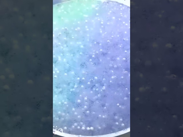 ☔️雨色しゅわしゅわスライム☁️ Rain colored bubbly slime #asmr #slime #satisfying #スライム #relax #bubble