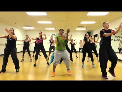 Zumba with shelly poker face