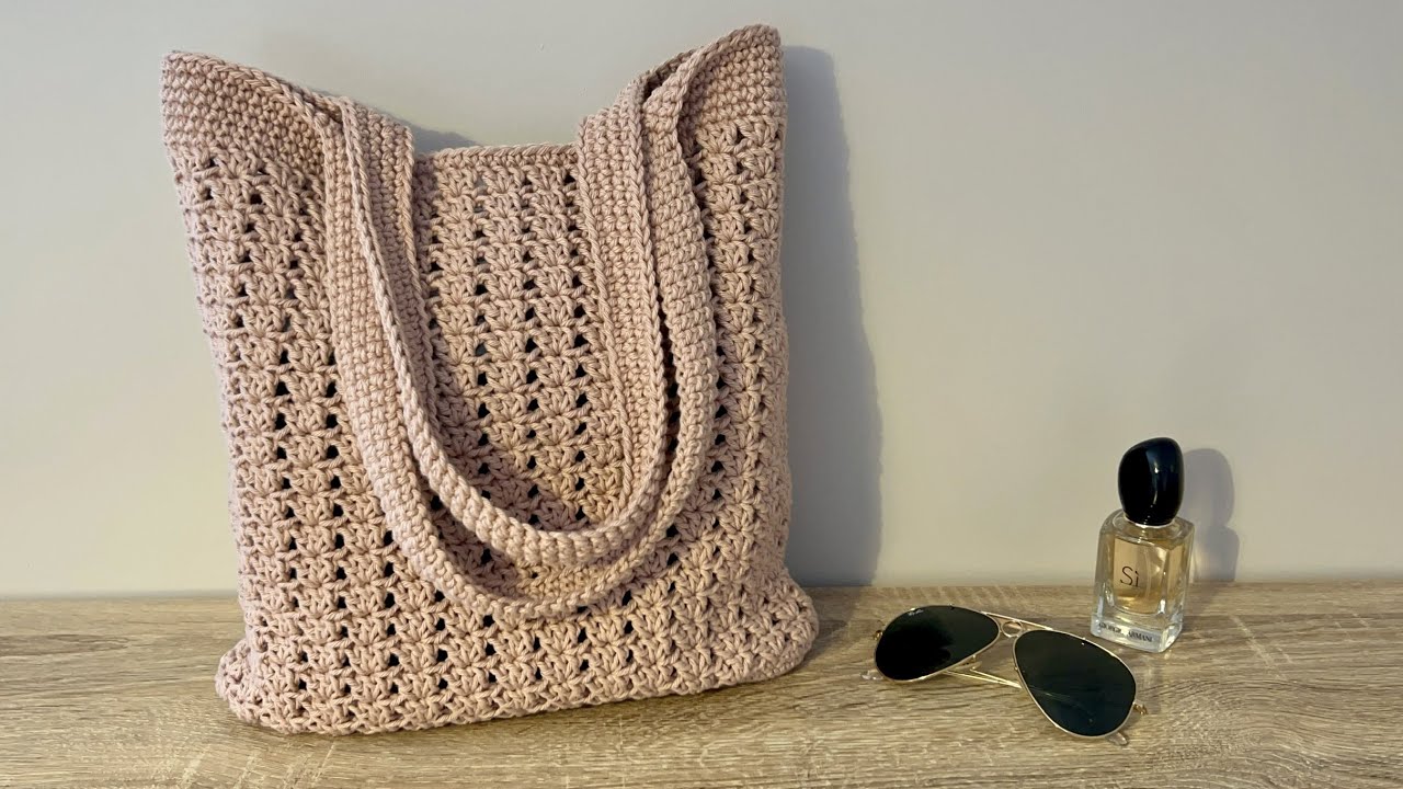 Easy Crochet Tote Bag, Shopping Bag, Beginner Friendly, Tutorial ...
