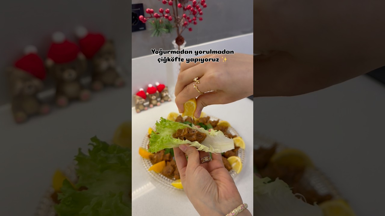 Çok kolay bir şekilde yapılan çiğ köfte tarifim 🍋 #çiğköfte #shortvideo #shorts