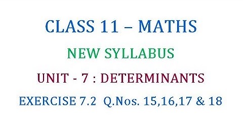 Class 11 Maths Unit 7 : Exercise 7.2  Q.Nos. 15, 16, 17 & 18