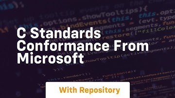 c standards conformance from microsoft