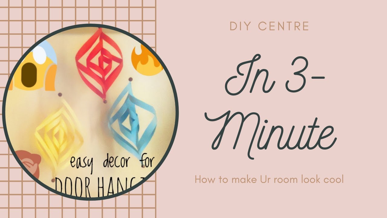 easy room decor with paper| #DIY centre - YouTube