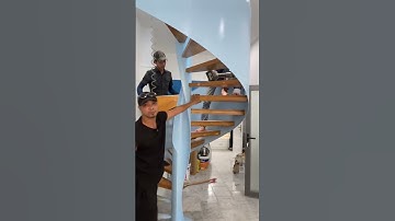 Cầu thang xoắn ốc ốp gỗ #metallux