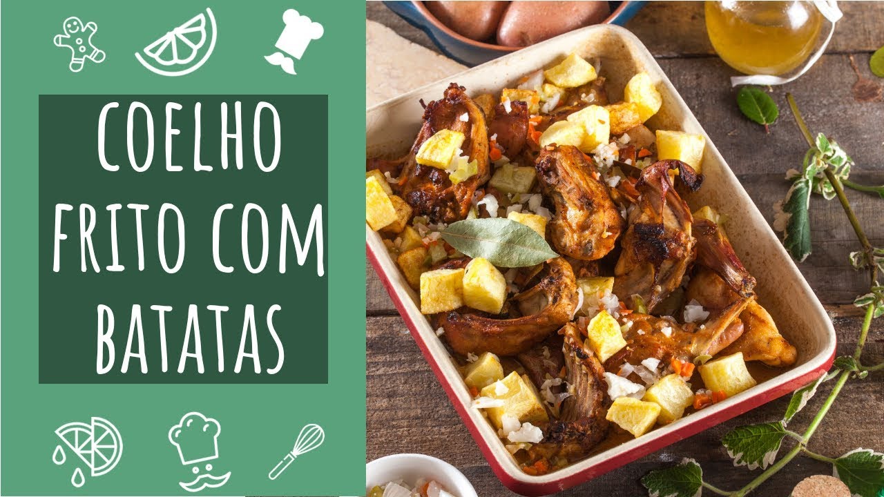 Coelho frito com batata frita