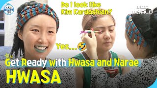 [C.C.] HWASA gave Narae the Kim Kardashian Makeup💄 #HWASA #NARAE