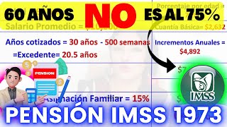 60 NO ES AL 75% CÓMO CALCULAR RÉGIMEN 73