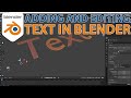 TEXT IN BLENDER TUTORIAL - ADD AND EDIT TEXT IN BLENDER 5.0