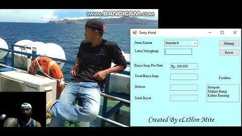 Contoh program menghitung Biaya Penginapan sebuah Hotel menggunakan Visual Studio