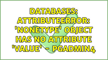 Databases: AttributeError: 