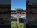 An ancient wooden bridge. It is already over 400 years old. This type of wooden bridge