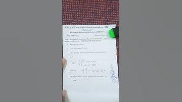 B.Sc 3rd sem maths mid term exam algebra and mathematical methods question paper || #shorts #math